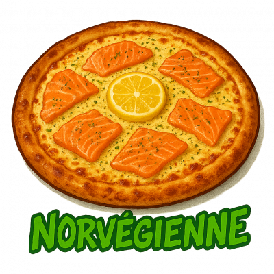 NORVÉGIENNE 🍣: base crème, fromage, ((saumon, citron, aneth))