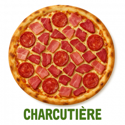 CHARCUTIÈRE: base creme, fromage, jambon, chorizo, pastrami