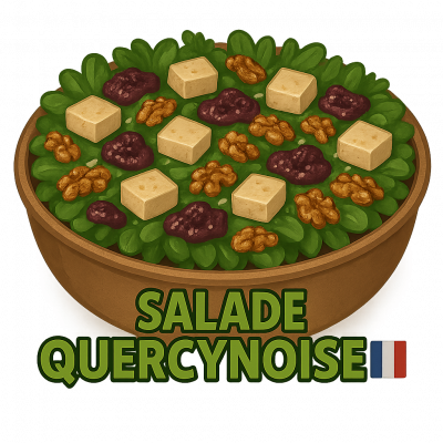 SALADE QUERCYNOISE🇫🇷 🦆⭐️: SALADE, NOIX , FOIX GRAS ,CONFITURE DE FIGUE